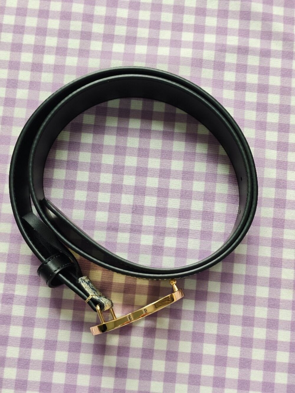 Gucci GG Monogram Belt Gold Interlocking G Buckle Size 90(36) - Picture 3 of 9